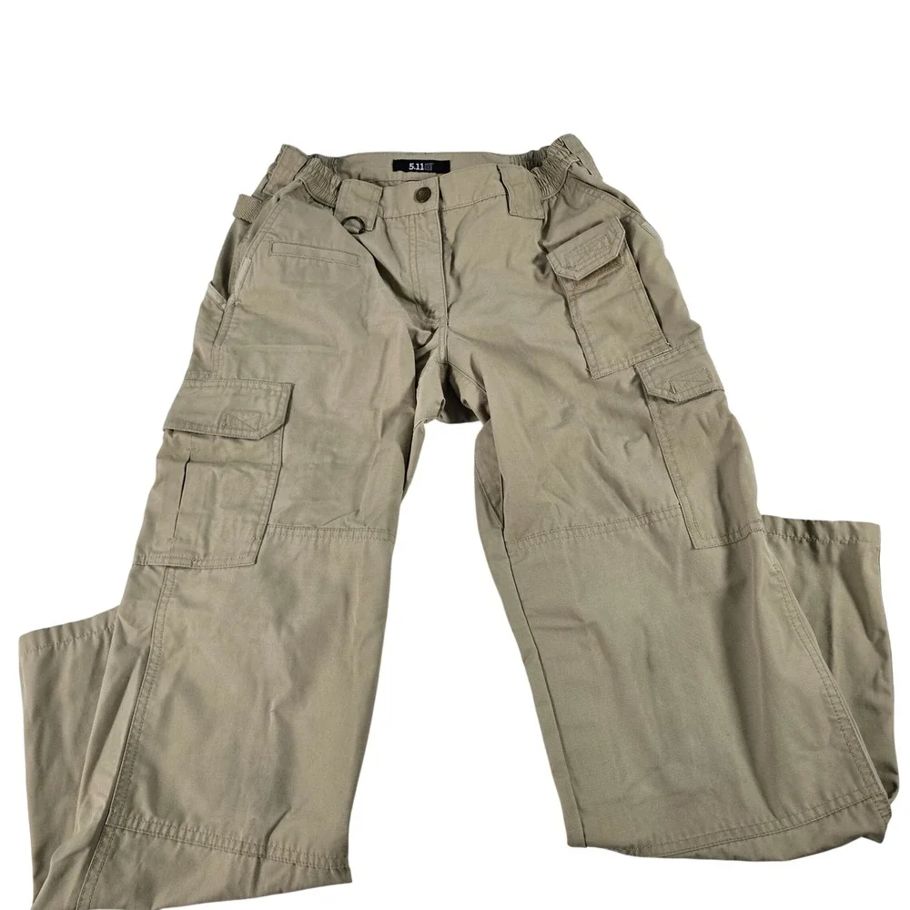 5.11 Tactical Womens Khaki Tan Ripstop Cargo Pants Size 8 Regular Utility Work - Picture 1 of 9
